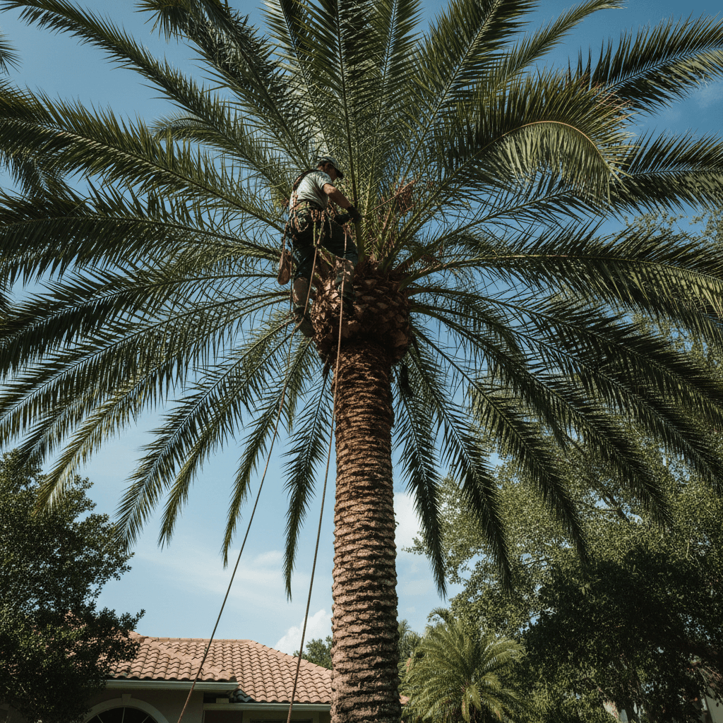 Professional palm and tree trimming service