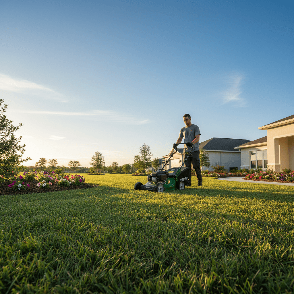 Professional lawn mowing and maintenance service